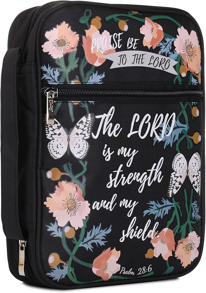 Mr. Pen- Bible Cover Case, Carrying Book Case with Durable Handle and Zippered Pocket, Bible Protective Church Bag for Men & Women, Christian Gifts, Black, Mothers Day Gift