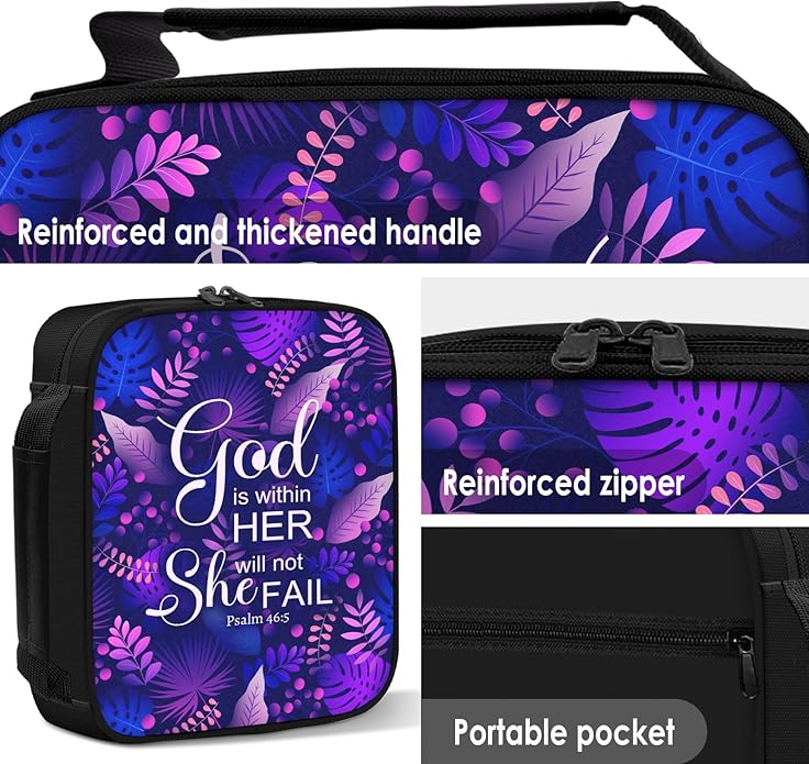 Bible Cover for Women, Bible Holder, Bible Cover With Handles, Bible Carrying Case, Bible Bags With Zipper and Pockets