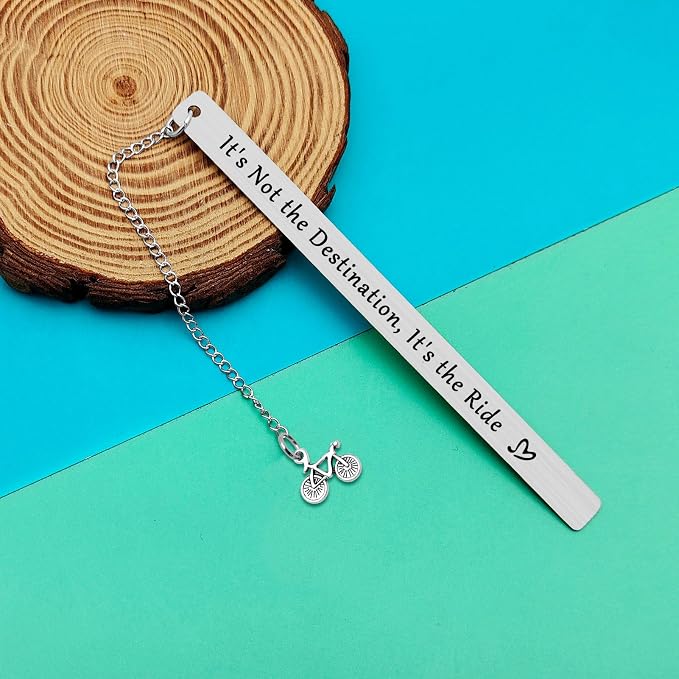 Cycling Gift Bicycle Inspirational Bookmark Encouragement Present for Cyclist Riding Gifts for New Driver Biker Cycling Gift for Racer Cyclists Enthusiast Mountain Biker Motivational Graduation Gifts