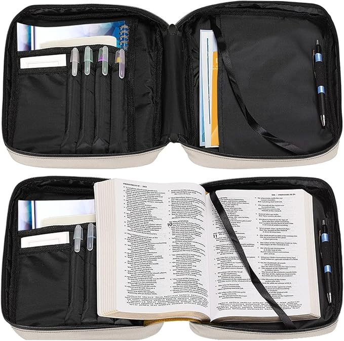 Coldinair Sunflower Hummingbird Floral Print Bible Covers Bag for Women Teens Kids,Carrying Book Case Church Bag Bible Holder with Handle and Zippered Pocket