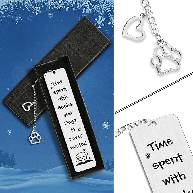 Dog Bookmark, Kaluofan Book Marks for Reading Women, Cute Bookmarks for Kids Book Lovers Dog Lovers, Dog Metal Bookmark for Bookworms Friends Teachers, School Home Office Reading Stationery