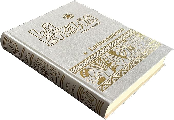 Coladera La Biblia Catolica Latinoamericana Letra Grande Edicion Cartone en Español con Señalador Biblico - The Latin American Catholic Bible Spanish Edition with Bookmarks (White)