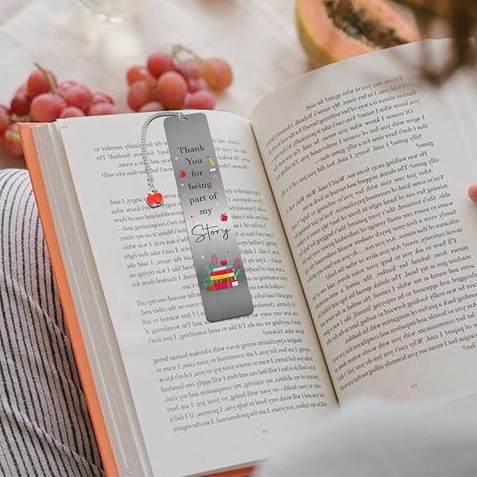 Thank You Gifts Metal Bookmark, Thank You for Being Part of My Story, End of Year Gifts for Wome Friends Teachers Coworkers, Appreciation Book Mark Gift Set for Birthday Christmas Blanket Stuffer