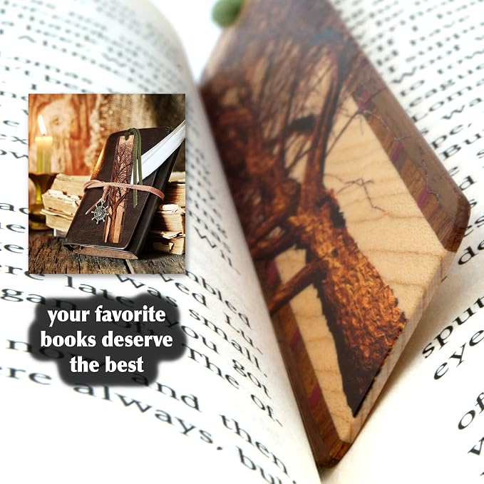 Winter Willow Tree Wooden Bookmark | Woodland Forest Nature Tree Art | Gift for Tree Lovers, Nature Lovers, Gardeners, Landscape Lovers & Readers | Handmade in the USA