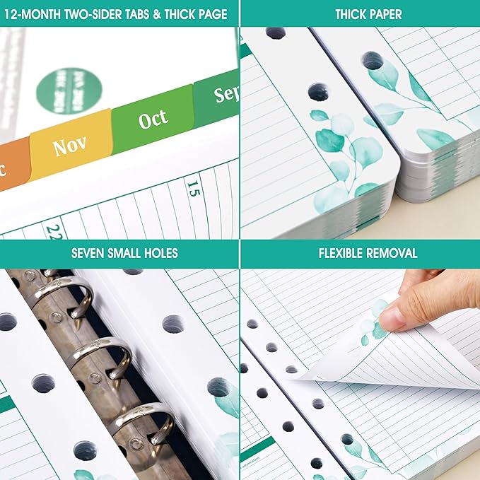 2026-2027 Planner Refills – JUL 2026 - JUN 2027 Planner Refills, Two Pages Per Day, Daily Planner 2026-2027, 5.5" x 8.4" Ring-Bound Organizer, Daily Tracker & Schedule, Coloful Tabs
