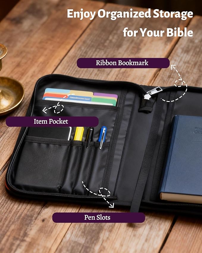 Personalized Bible Covers, Custom Leather Bible Cover Case with Initial Name, Personalized Bible Carrying Case for Women, Custom Bible Bag for Men, Christian Gifts for Daughter Wife