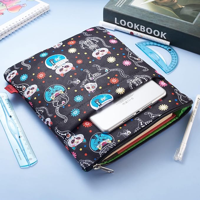Book Sleeve for Book Lovers, Bookish Book Protector, Book Covers for Paperbacks, Washable Fabric, Book Sleeves with Zipper, Medium 11 Inch X 8.7 Inch