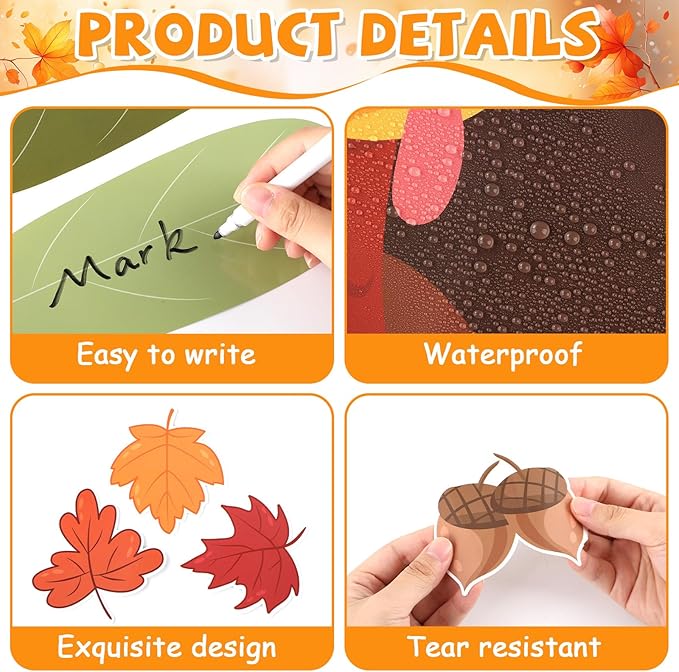 Fall Thanksgiving Turkey Classroom Bulletin Board Decorations We are Thankful Cutouts Autumn Maple Leaves Turkey Bulletin for Fall Harvest Student Teacher Wall Chalkboard Decor Supplies