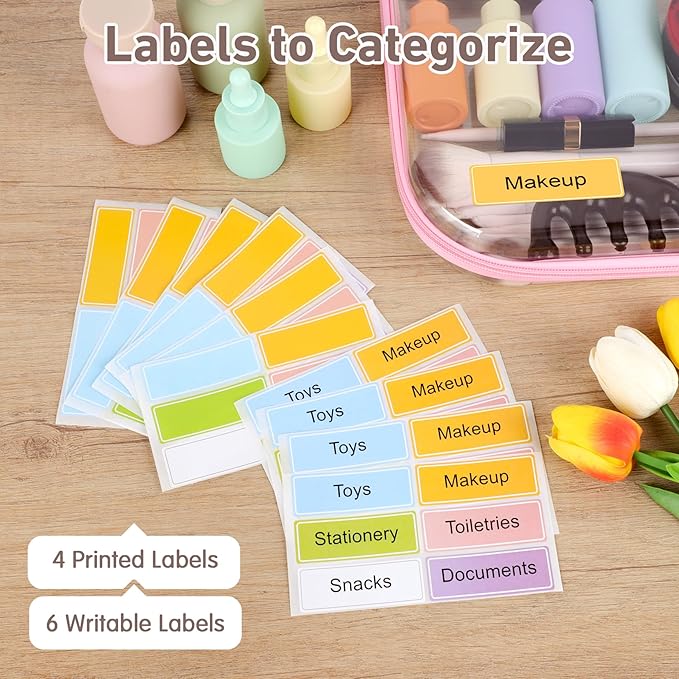 3 Pack Extra Large Clear Hard Shell Zipper Case with Labels, Crush Proof Plastic Storage Bins for Home Organization, Hard Case for Board Games Puzzles Toys Stationery Makeup A4 Documents, Pink