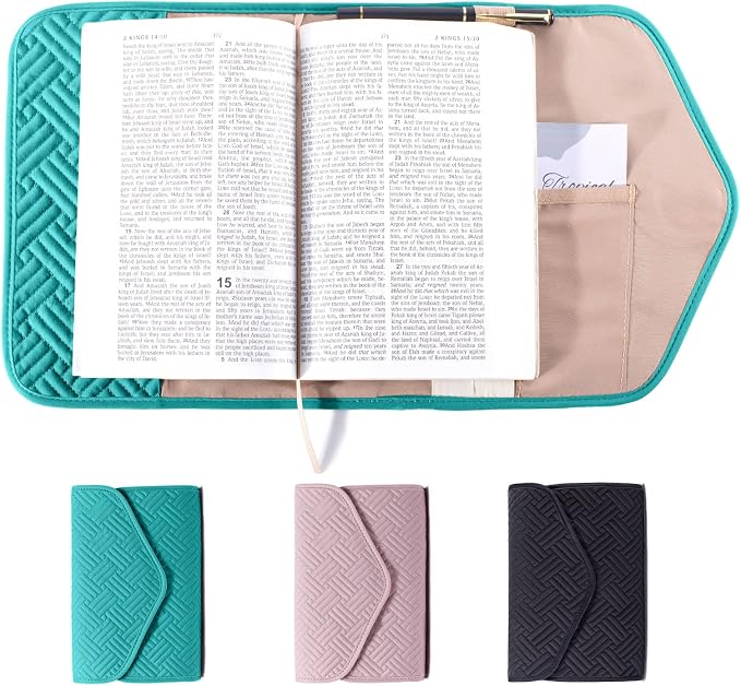 Aplufine Reusable Book Cover with Magnet Closure - Adjustable Book Sleeve for Book Lovers Gift - Book Protector for Paperback -Book Covers for Hardcover - Book Pouch - Book Carrier Teal AM491