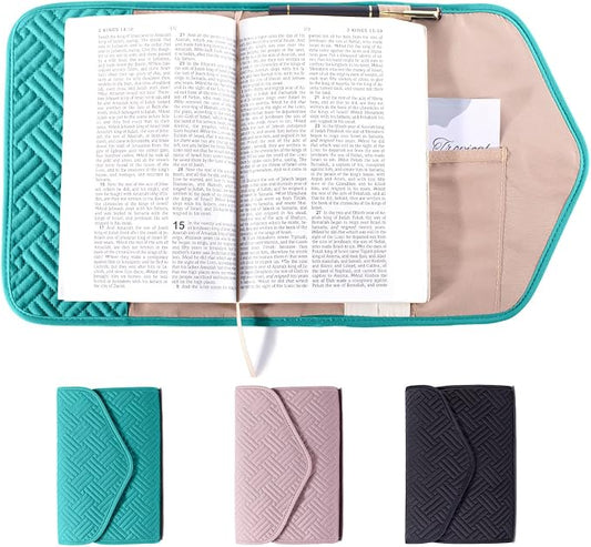 Aplufine Reusable Book Cover with Magnet Closure - Adjustable Book Sleeve for Book Lovers Gift - Book Protector for Paperback -Book Covers for Hardcover - Book Pouch - Book Carrier Teal AM491