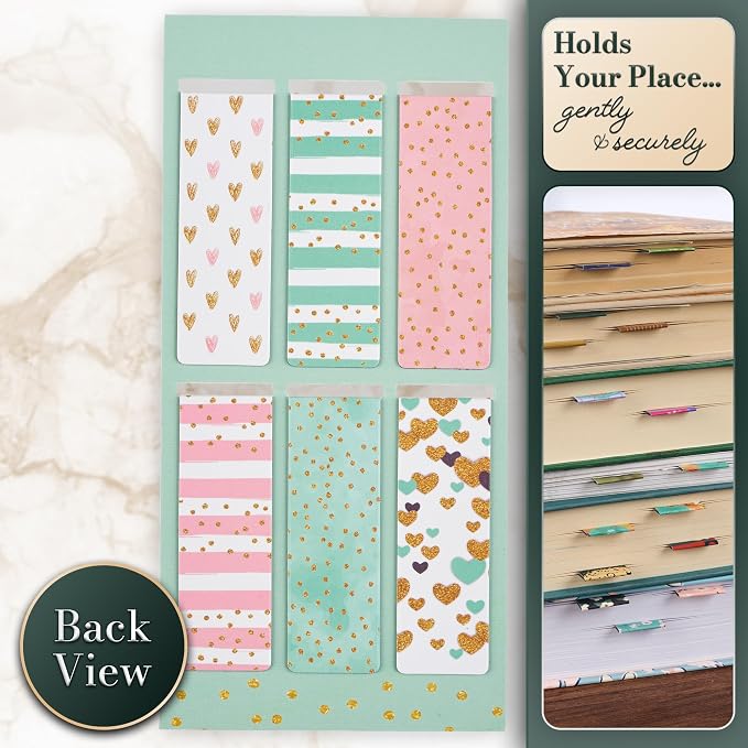 Christian Art Gifts Magnetic Scripture Bookmark Set for Women: Choose Joy Be Kind Just Believe - Inspirational Sparkle Magnetic Bible Verse Pagemarker Set of 6 for Bibles and Books, Size 2.3" and 0.8"