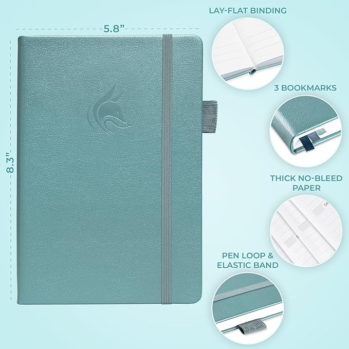 Clever Fox Planner Schedule – Undated Weekly & Monthly Life Planner with Time Slots, Appointment Book & Daily Organizer, A5 (Aquamarine)