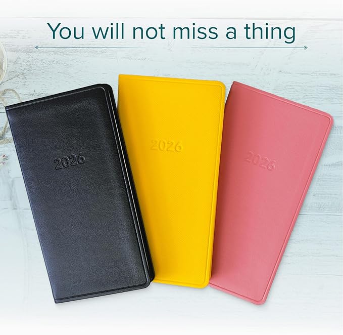 Harbor Pocket Weekly Monthly Planner 2025-2026, Calendar Planner and Notebook, Durable Faux Leather, 192 Pages, Softcover & Book Bound - Softcover & Book Bound - 6 x 3.25 "