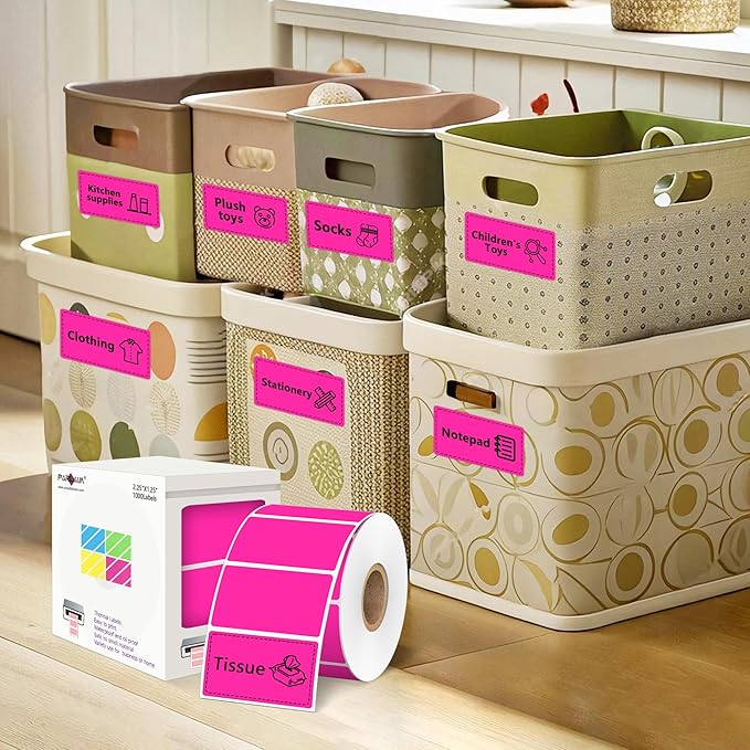 PARLAIM 2.25x1.25 Thermal Labels,1000 Labels Rectangular Direct Thermal Stickers Labels Roll Compatible Thermal Printer, Mailing Labels, Shipping Labels Self-Adhesive Direct Thermal Labels