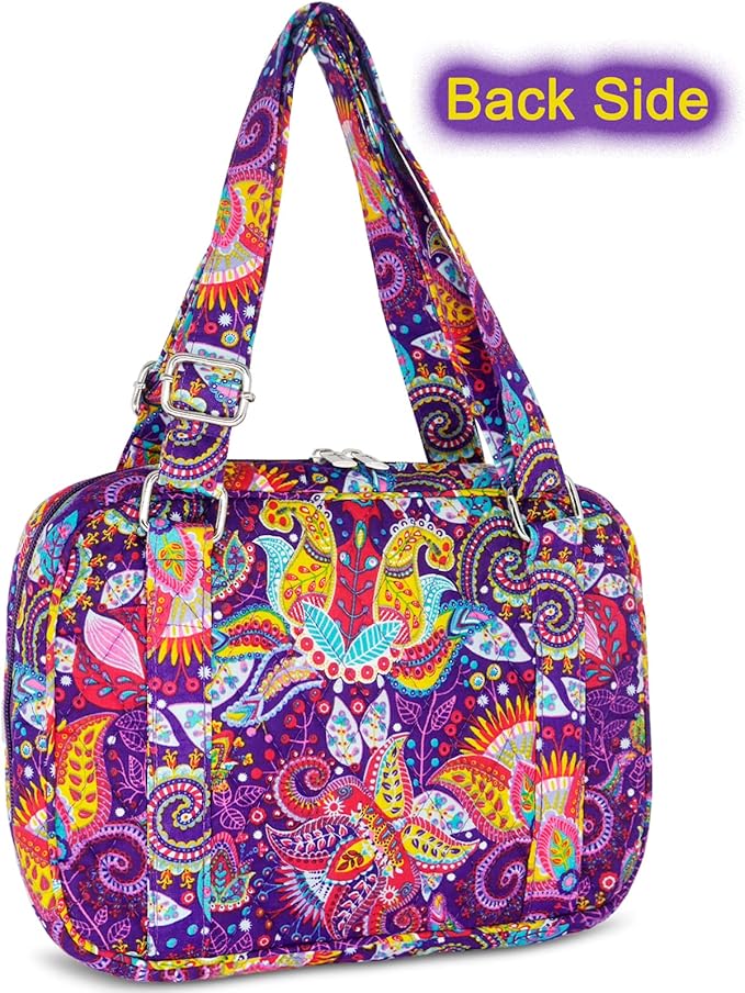Bible Cover for Women with Adjustable Straps, Extra Large Study Bible Carrying Case Bag with Zip Pocket, 11.3x8.3x2.7 Inches