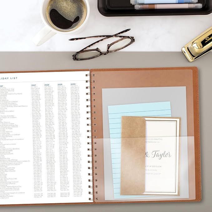 AT-A-GLANCE 2027 Planner, Weekly & Monthly, 13-Month Jan-Jan, 8.5" x 11", Signature, Distressed Brown (YP9050927)