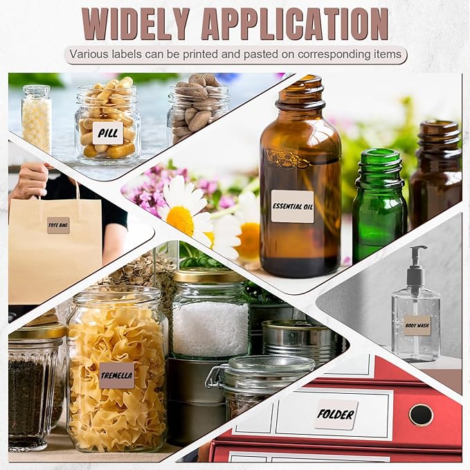 Ctosree 240 Pcs/ 1 Roll Square Thermal Sticker Labels Self Adhesive Direct Thermal Labels Multipurpose Printer Paper for DIY, Name Tag, 1.18 x 1.57 inches/ 30 x 40 mm (Morandi Color)
