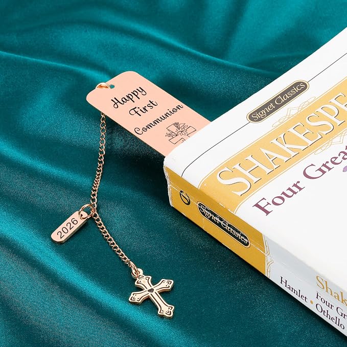 First Communion Gifts for Girls First Communion Gifts for Boys Women Men 1st Holy Communion Bookmark Baptism Confirmation Gifts for Teen Christian Religious Easter Gifts for Kid Easter Basket Stuffers