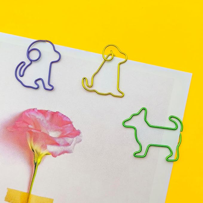 Cute Dog Paper Clips Decorative Animal Paperclips, Dog Gift for Dog Lover 30 PCS