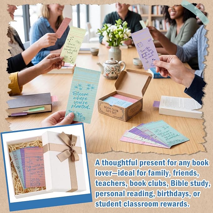 Gersoniel 200 Pcs Vintage Library Paper Bookmarks Motivational Quotes Aesthetic Bookmarks Bulk Library Card Paper Bookmark Forfor Women Girls Students Book Lovers School Reading Bookish Gift