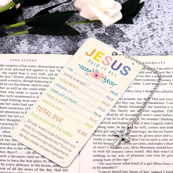First Communion Gifts for Girls Jesus Bookmark for Women Her Christian Baptism Confirmation Gifts for Teen Girls Bible Accessories Bible Study Religious Catholic Bookmark for Women Jesus Easter Basket