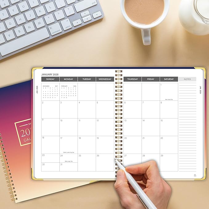 Monthly Planner 2026-2028, 2026-2028 Calendar 36 Months, 8.5" x 11", Jan 2026- Dec 2028,Metal corner protectors with Spiral Bound, 3 Years Academic Planner Perfect for School & Office for Women & Men