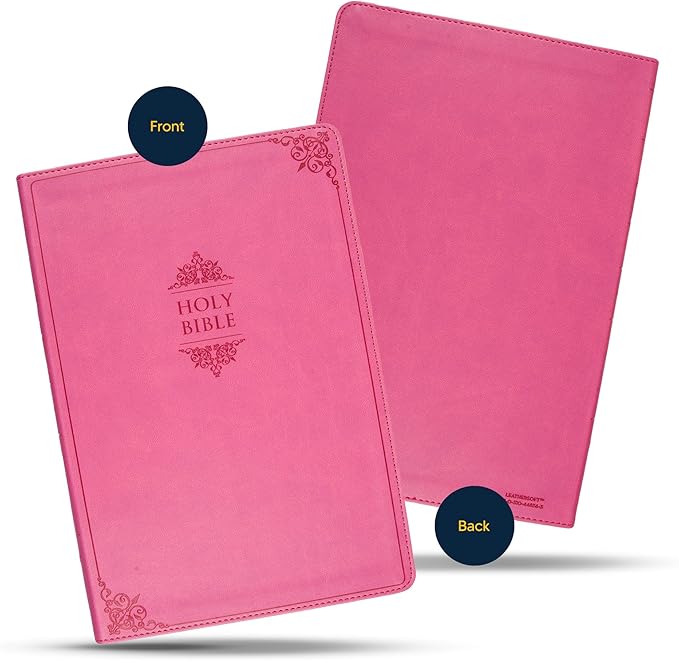 Personalized NIV Holy Bible Custom Engraved | Includes Name on Lower Right Corner of Faux Leather Cover | Custom Gift for Christian & Religious Celebrations (Pink | Medium Print, NIV)