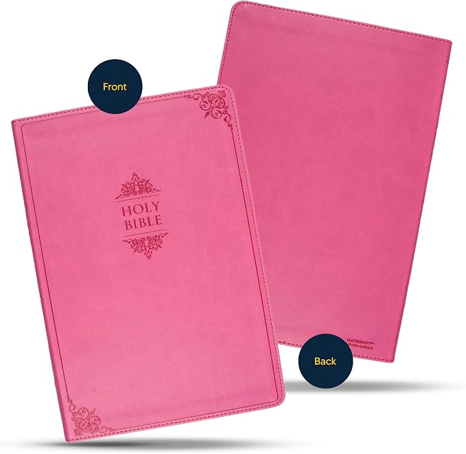 Personalized NIV Holy Bible Custom Engraved | Includes Name on Lower Right Corner of Faux Leather Cover | Custom Gift for Christian & Religious Celebrations (Pink | Medium Print, NIV)
