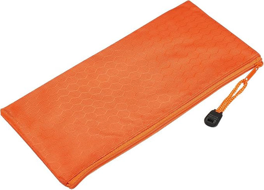 PATIKIL Waterproof Zipper File Bags, 5 Pack A6 Size Document Pocket Storage Organizer Pouch for Travel Office Supply, Orange