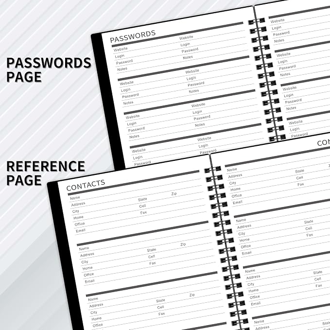 2027-2031 Monthly Planner/Calendar - Jan. 2027 - Dec. 2031, Monthly Planner, 5 Year, 6.2" x 8.3", Multi Year Calendar 2027-2031 with Twin-Wire Binding, Tabs, Storage Pocket - Black