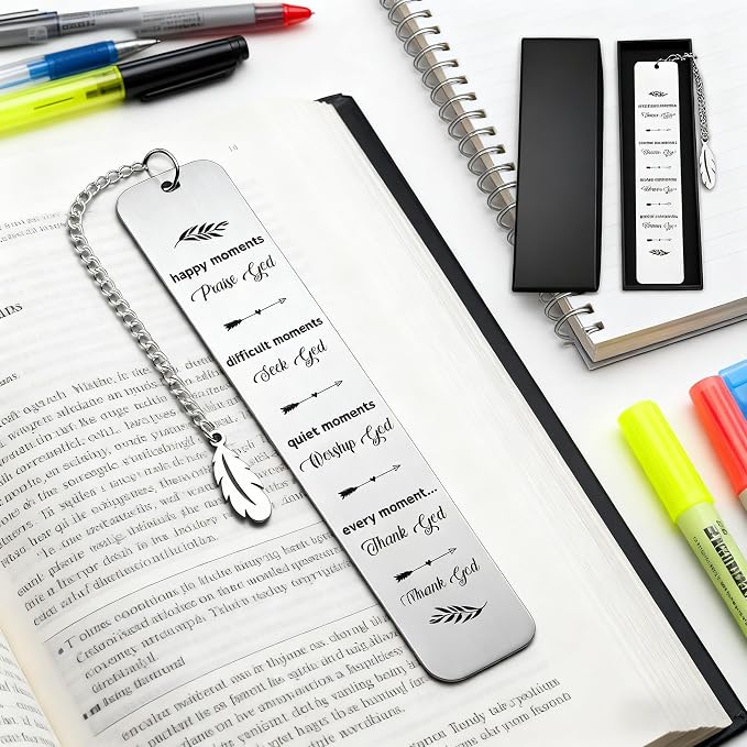Christian Gifts for Women Men, Inspirational Religious Bookmark, Faith Encouragement Gifts for Friend, Bible Verse Book Marker for Baptism Confirmation, Get Well Soon Sympathy Gifts