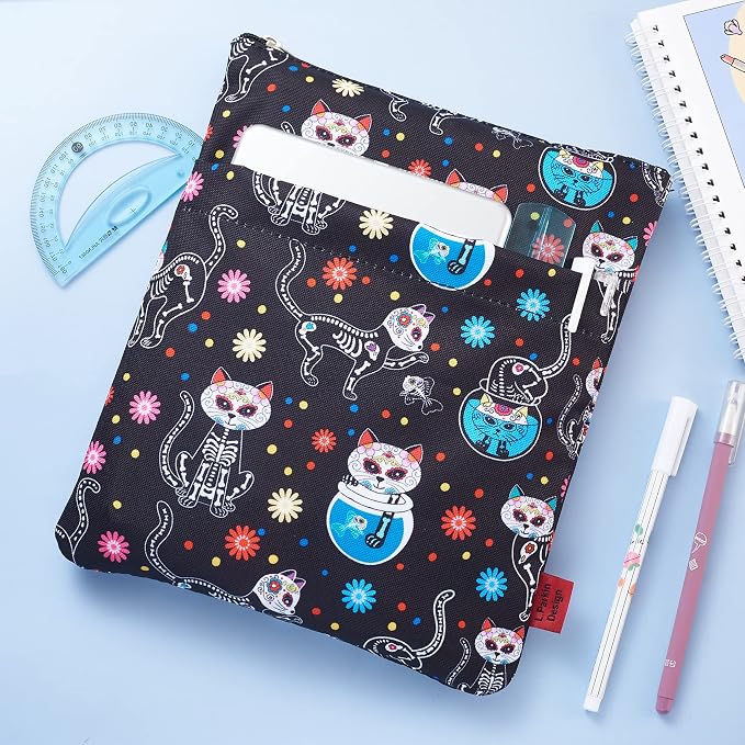 Book Sleeve for Book Lovers, Bookish Book Protector, Book Covers for Paperbacks, Washable Fabric, Book Sleeves with Zipper, Medium 11 Inch X 8.7 Inch