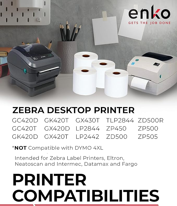 enKo (24 Rolls, 33,000 Labels) 3 x 1 inches Direct Thermal Labels for FBA Stickers, FNSKU Labels for Zebra Thermal Printers