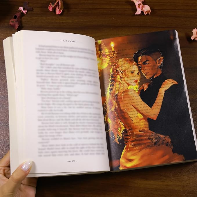 BAMAYSELF 15 Pcs C&C Fantasy Page Overlays for Women, Crescent City Merch for Readers, SJM Book Page Inserts Accessories Merchandise, Romantasy Acotar Bookish Gift for Book Lovers Booktok