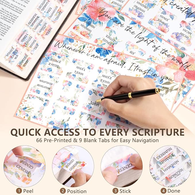 Bible Cover Case for Women Large Bible Bag, Bible Study Supplies Journaling Kit Quilted Church Bag with Handle, Puffer Book Carrying Case w/Tabs Accessories Kit Christmas Christian Gifts for Women Mom