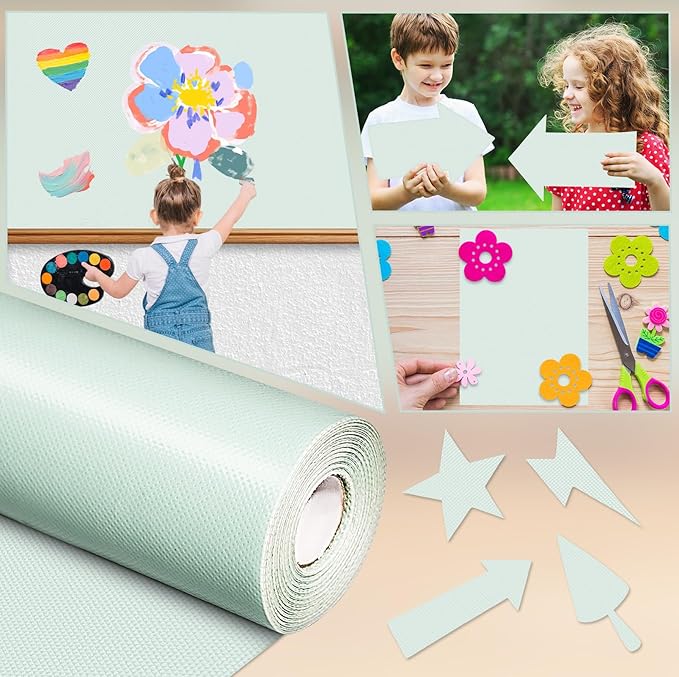 Inkspire Mint Green Bulletin Board Paper Roll,14.8FTx47IN Large Reusable Waterproof Erasable Classroom Wall Background Backdrop Paper,Fade-Resistant Fabric Wrapping School Decors Teacher Supplies