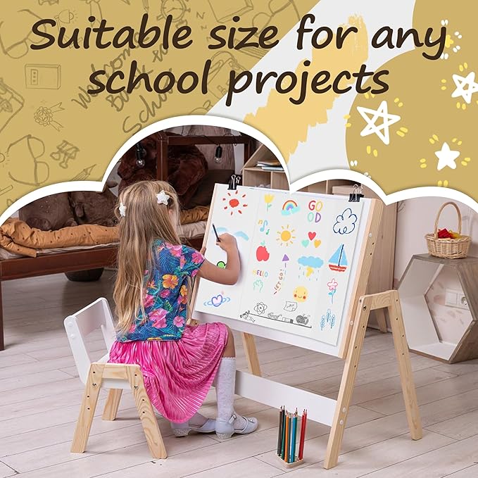 PSHVYM 12 Pcs Medium Trifold Poster Board, 26 x 17 inches with Double Sided Tapes and Cardboard, Corrugated Presentation/Display Board for School Project, Science Fair, Business