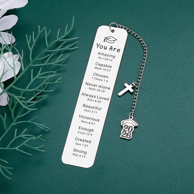 2026 Graduation Gifts for Him Her Religious Graduation Gifts for Women Senior Night Year Class of 2026 Bulk Best Gift for High School College Grad Gift for Daughter Christian Grad Bookmark Christmas