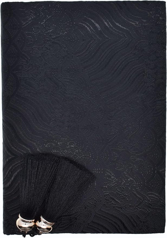 BLBMH B6 Notebook Cover 5x7.2 | Handmade Fixed Non-Stretch Fabric Sleeve with Bookmark | for Small Journal Planner Travelers Notebook | Gift for Women - Black