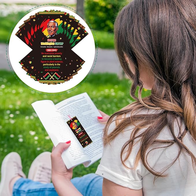 Wxiben Juneteenth History Bookmarks Gifts - 48 Pcs Freedom Day Bookmarks with Ribbon 1865 African American Book Marks Page Marker Clip Inspirational Favors for June 19th Office School Party Supplies