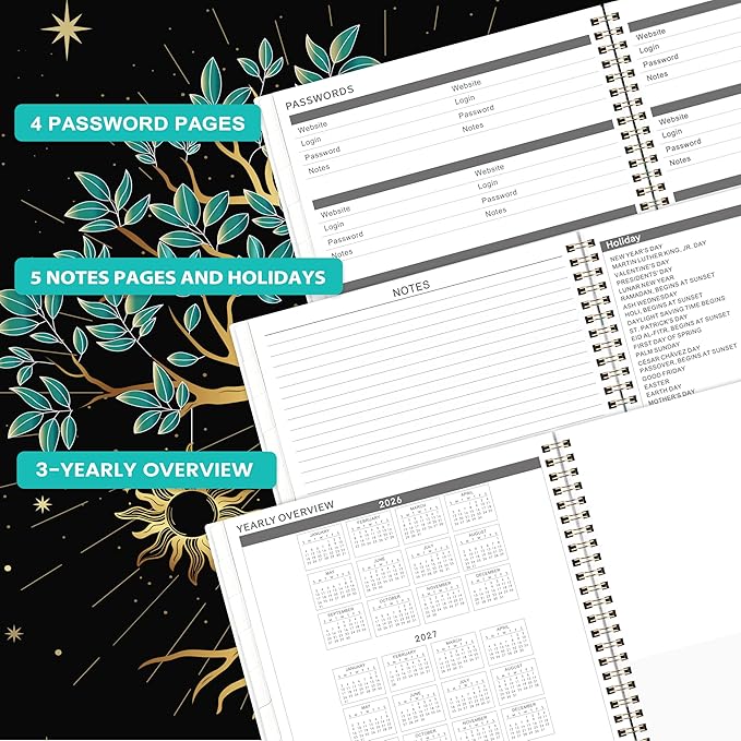 2026 Monthly Planner - Monthly Planner/Calendar 2026, from January to December, 8.75'' x 11'', 12-Months Planners With Tabs, Inner Pocket
