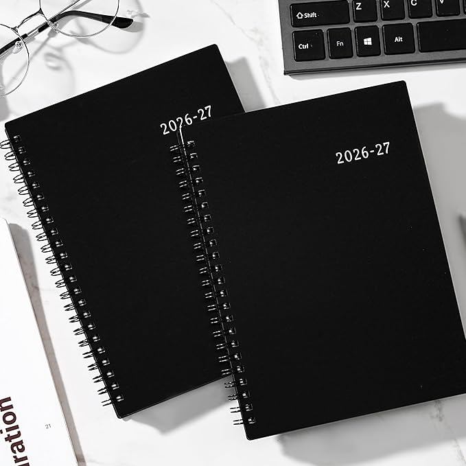 Planner 2026-2027 - Academic Planner 2026-2027, July 2026 - June 2027, 6.3” x 8.4”, Weekly and Monthly Planner, 12 Monthly Tabs, Flexible PP Cover, Inner Pocket, Notes Pages, Holidays - Classical