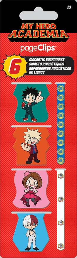 My Hero Academia Magnetic Page Clips (6-Pack) Stationery