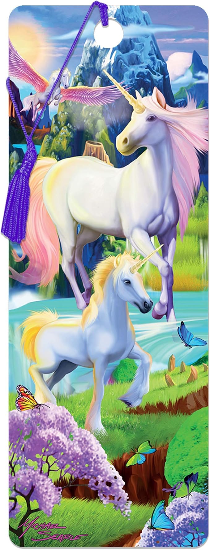 3D LiveLife Bookmark - Unicorn Bliss from Deluxebase. Cute Lenticular Unicorn Page Marker. Animal Themed Accessories for Book Lovers. Small Gifts for Men, Women, Writers and Teachers.