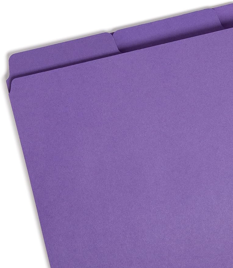Smead SuperTab Organizer Folder, 1/3-Cut Oversized Tab, 2 Dividers, Letter Size, Assorted Colors, Includes 4 Packs with 3 Folders per Pack, 12 Total Folders (11989)