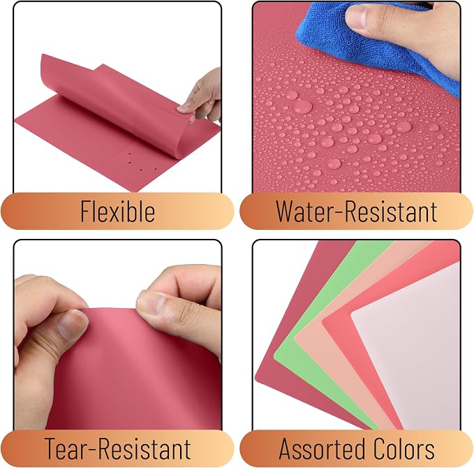 Mr. Pen- Plastic Folders with Pockets, 5 pcs, Aesthetic File Folder with Business Card Slot, 2-Pocket Folder, Back to School, Office, Filing Supplies