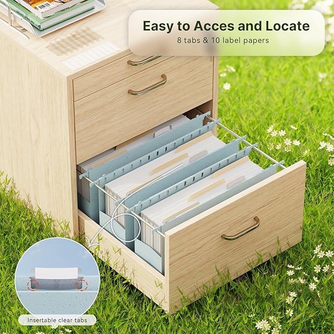 XINGIA Legal Size Hanging File Folders Extra Capacity,Heavy Duty 3 Inch Expansion,Plastic File Folders Hanging with Tabs,6 Pack Wheat Straw Hang Folders for Filing Cabinet,Expandable File Organizer
