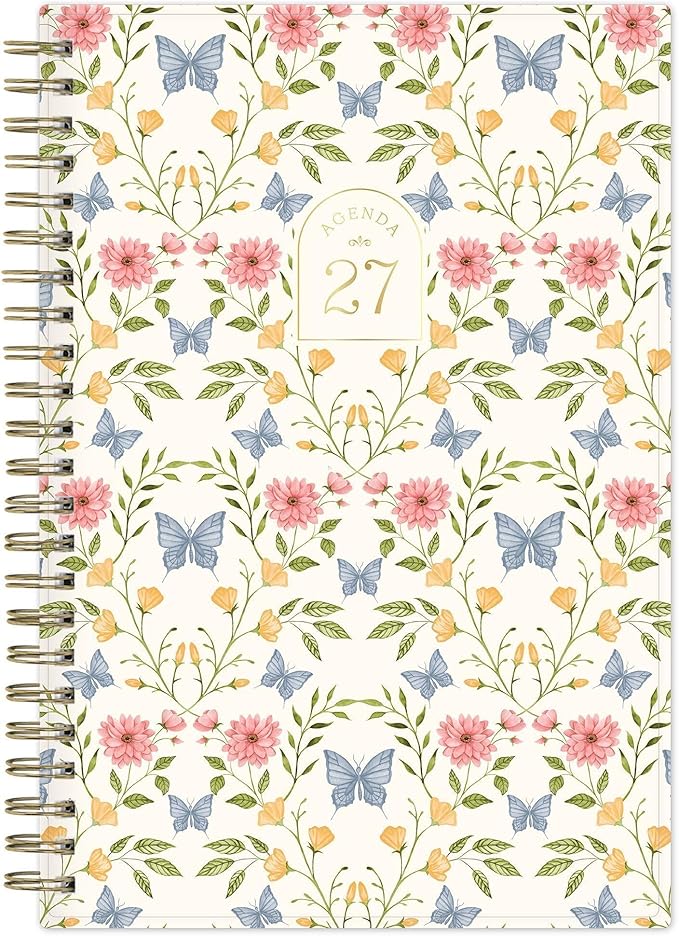Blue Sky 2027 Weekly and Monthly Large Print Planner Calendar, January 2027 - December 2027, 5" x 8", Flexible Cover, Laminated Tabs, Durable Twin Wire Binding, Moyer