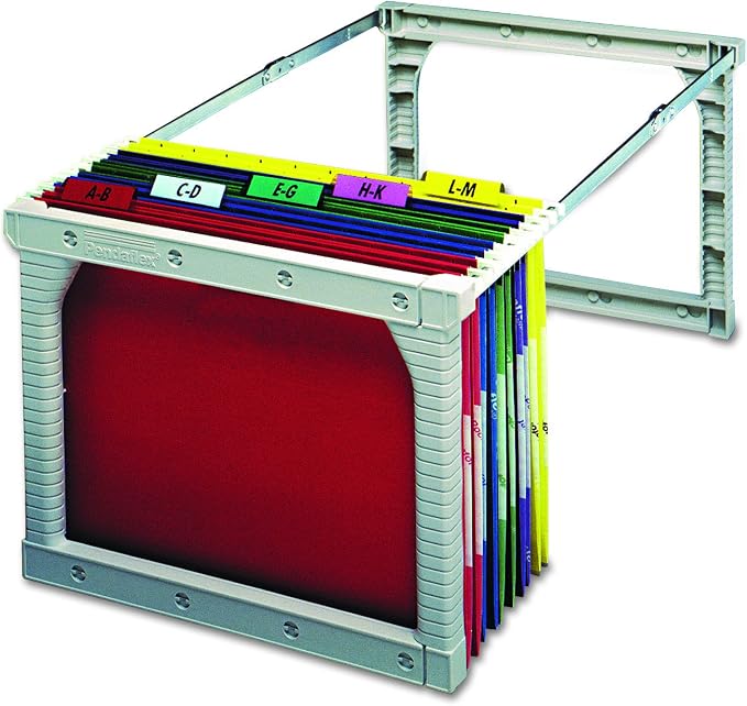 Pendaflex Letter/Legal Plastic snap-Together Hanging Folder Frame, 24-27 Inch Long, 1/Box (04441), Silver (Pack of 6)